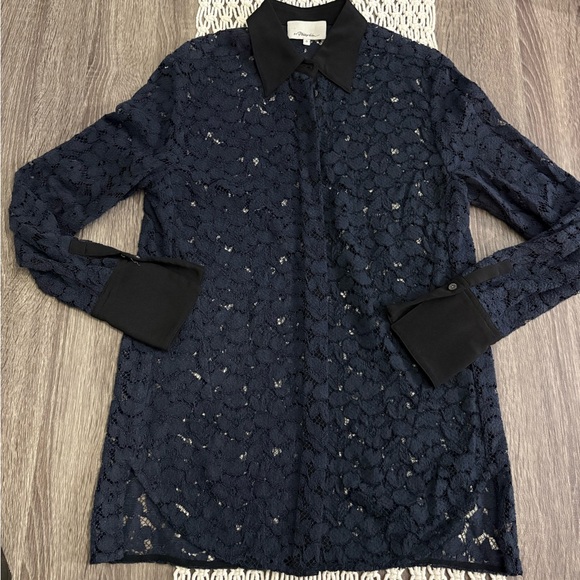 3.1 Phillip Lim classic lace button up shirt - Picture 2 of 6